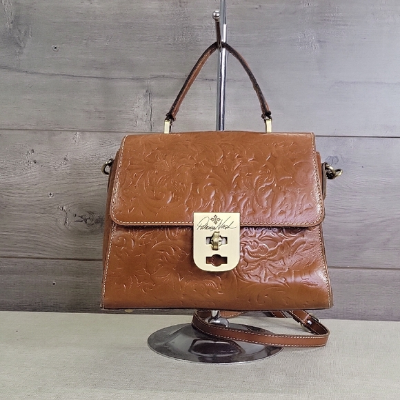 Patricia Nash Brown Tooled Leather Crossbody Handbag - Picture 1 of 12